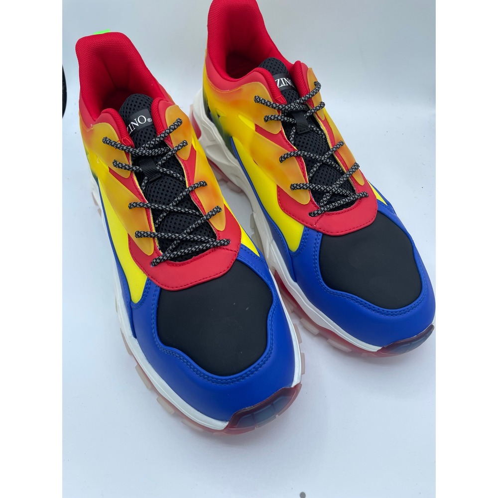 Mazino Molten-005 Mens Size 15 Red Blue Yellow Chunky Fashion Sneakers NEW